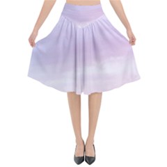 Seascape Sunset Flared Midi Skirt by goljakoff