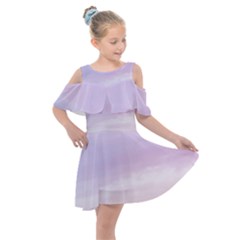 Seascape Sunset Kids  Shoulder Cutout Chiffon Dress by goljakoff