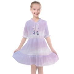 Seascape Sunset Kids  All Frills Chiffon Dress by goljakoff