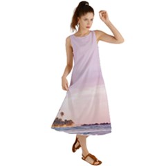 Seascape Sunset Summer Maxi Dress by goljakoff