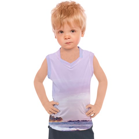 Seascape Sunset Kids  Sport Tank Top by goljakoff