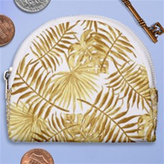 Golden Leaves Horseshoe Style Canvas Pouch by goljakoff