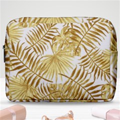 Golden Leaves Make Up Pouch (large) by goljakoff