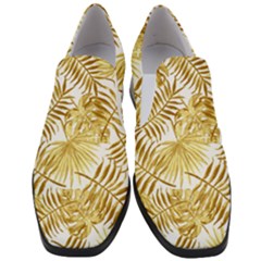 Golden Leaves Women Slip On Heel Loafers by goljakoff