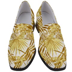 Golden Leaves Women s Chunky Heel Loafers by goljakoff