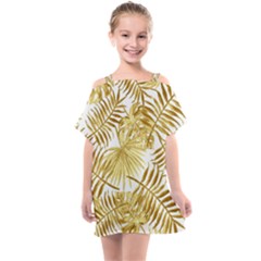 Golden Leaves Kids  One Piece Chiffon Dress by goljakoff