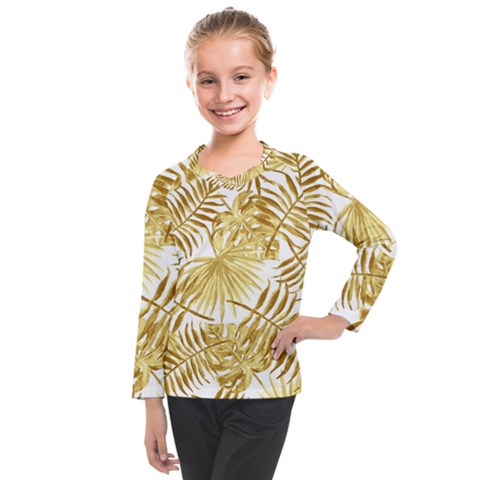 Golden Leaves Kids  Long Mesh Tee by goljakoff