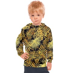 Gold Leaves Kids  Hooded Pullover by goljakoff