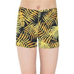 Gold Leaves Kids  Sports Shorts by goljakoff