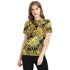 Gold Leaves Women s Short Sleeve Rash Guard by goljakoff