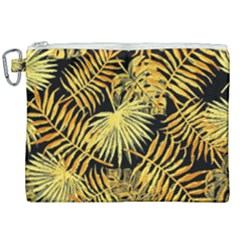 Gold Leaves Canvas Cosmetic Bag (xxl) by goljakoff