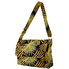 Gold Leaves Full Print Messenger Bag (s) by goljakoff