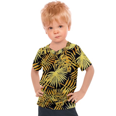 Gold Leaves Kids  Sports Tee by goljakoff