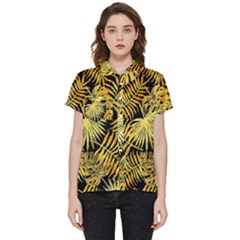 Gold Leaves Short Sleeve Pocket Shirt by goljakoff