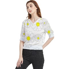 ??????? Quarter Sleeve Blouse