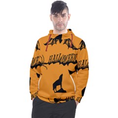 Happy Halloween Scary Funny Spooky Logo Witch On Broom Broomstick Spider Wolf Bat Black 8888 Black A Men s Pullover Hoodie