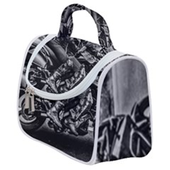 Motorcycle Riders At Highway Satchel Handbag by dflcprintsclothing