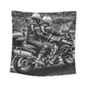 Motorcycle Riders At Highway Square Tapestry (Small) View1