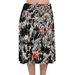 Like Lace Velvet Flared Midi Skirt by MRNStudios