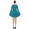 Aqua Folio Long Sleeve Velvet V-neck Dress View2