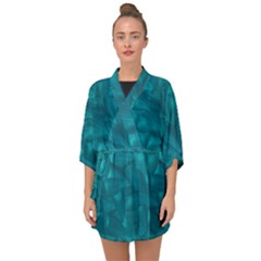 Aqua Folio Half Sleeve Chiffon Kimono