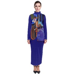 Happy New Year 1924 PackerBackground Turtleneck Maxi Dress