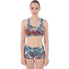 Blue Tropical Leaves Work It Out Gym Set by goljakoff