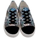 Blue tropical leaves Men s Low Top Canvas Sneakers View1