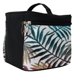 Blue tropical leaves Make Up Travel Bag (Small)