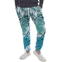 Blue Tropical Leaves Men s Jogger Sweatpants by goljakoff