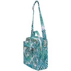 Blue Tropical Leaves Crossbody Day Bag by goljakoff