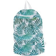 Blue Tropical Leaves Foldable Lightweight Backpack by goljakoff