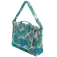 Blue Tropical Leaves Box Up Messenger Bag by goljakoff