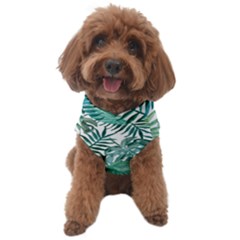 Blue Tropical Leaves Dog Sweater by goljakoff