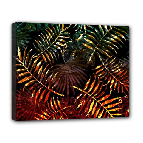 Tropical Leaves Deluxe Canvas 20  X 16  (stretched) by goljakoff