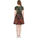 Tropical leaves Inside Out Cap Sleeve Dress View4