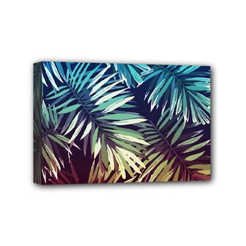 Tropic Leaves Mini Canvas 6  X 4  (stretched) by goljakoff