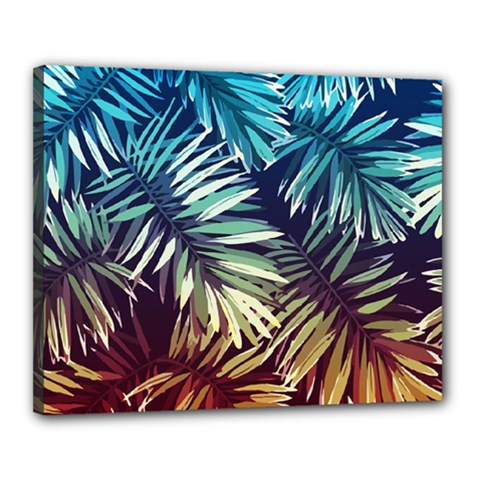 Tropic Leaves Canvas 20  X 16  (stretched) by goljakoff