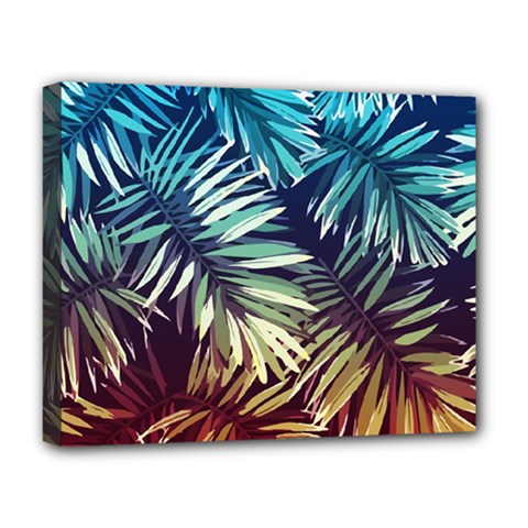 Tropic Leaves Deluxe Canvas 20  X 16  (stretched) by goljakoff