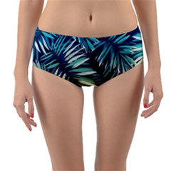 Tropic Leaves Reversible Mid-waist Bikini Bottoms by goljakoff