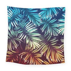 Tropic Leaves Square Tapestry (large) by goljakoff