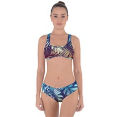 Tropic Leaves Criss Cross Bikini Set