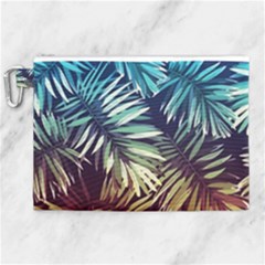 Tropic Leaves Canvas Cosmetic Bag (xl) by goljakoff