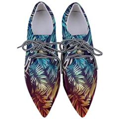 Tropic Leaves Pointed Oxford Shoes by goljakoff