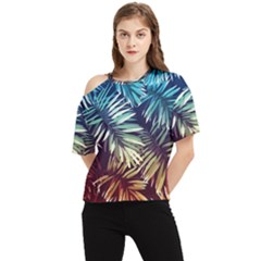 Tropic Leaves One Shoulder Cut Out Tee by goljakoff