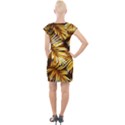 Golden leaves Cap Sleeve Bodycon Dress View2