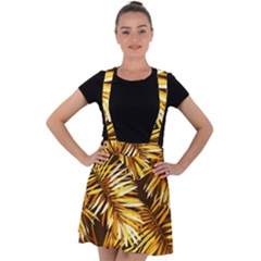 Golden Leaves Velvet Suspender Skater Skirt by goljakoff