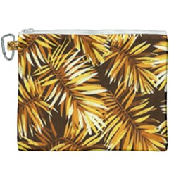 Golden Leaves Canvas Cosmetic Bag (xxxl) by goljakoff