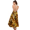 Golden leaves Backless Maxi Beach Dress View2