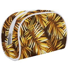 Golden Leaves Makeup Case (large) by goljakoff